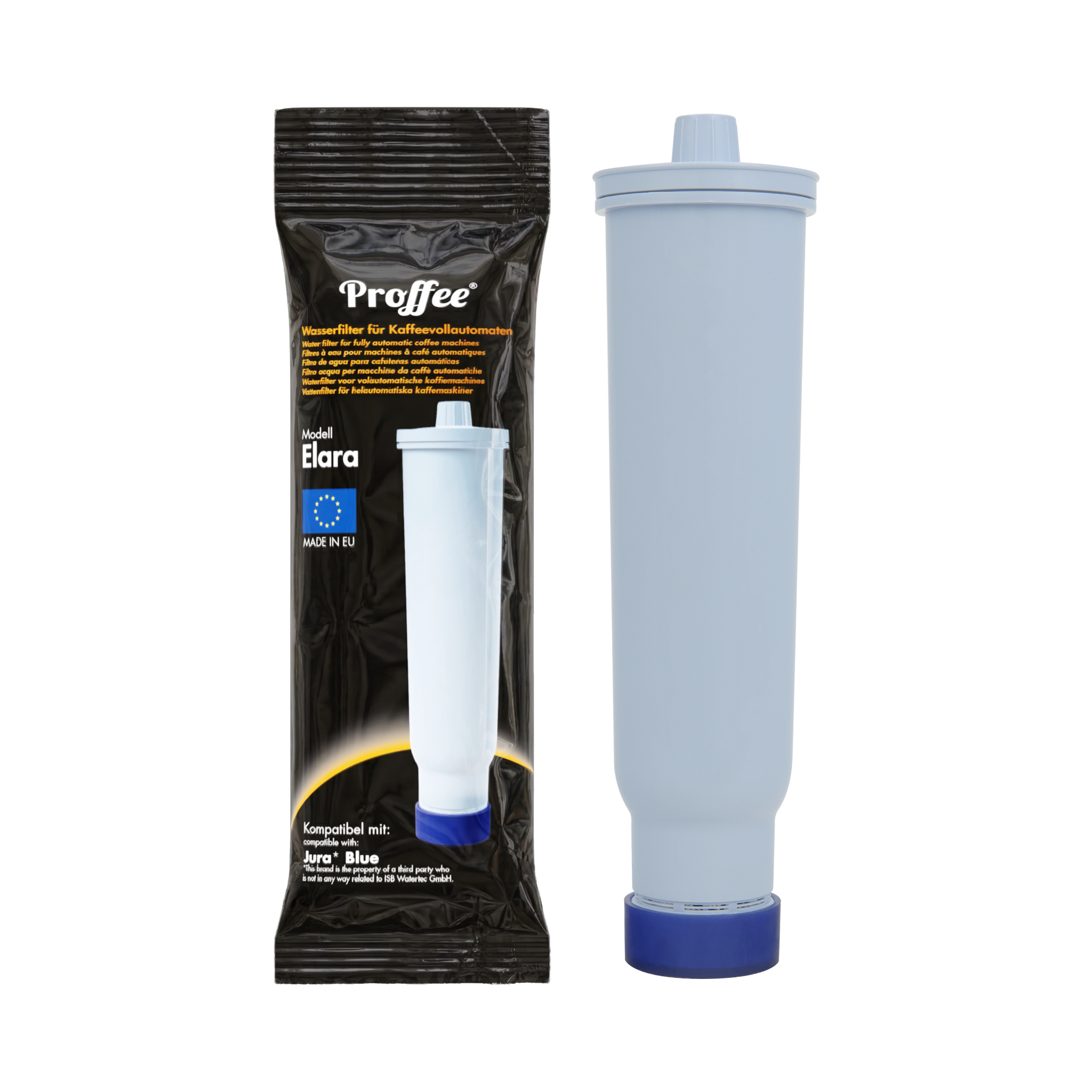 Proffee Elara Wasserfilter für Jura Kaffeevollautomaten – kompatibel mit Blue und Blue+ Filterpatronen 67007 71311 71312